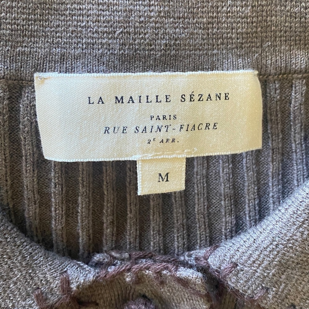 New Sezane Leandre Ribbed Knit Dress in Dark Taupe - Picture 10 of 13
